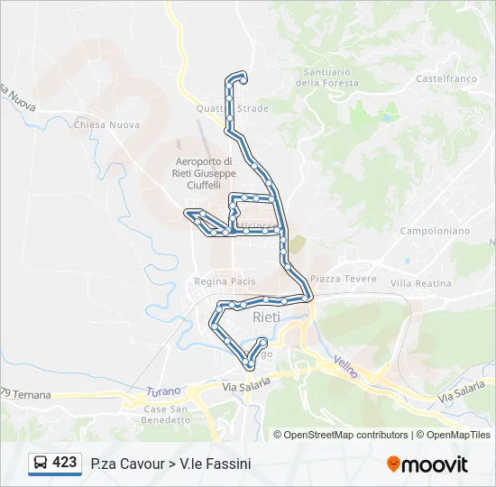 423 Bus Line Map