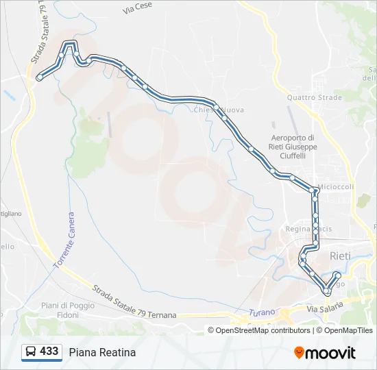 433 Bus Line Map