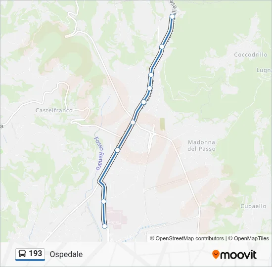 Percorso linea bus 193