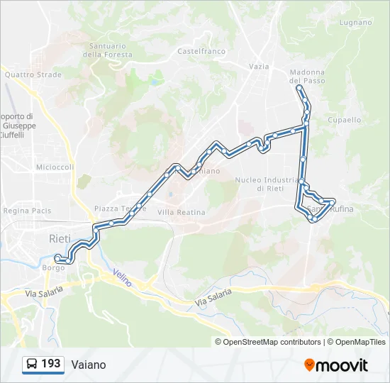 193 Bus Line Map
