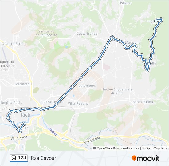 123 Route: Schedules, Stops & Maps - P.za Cavour (Updated)