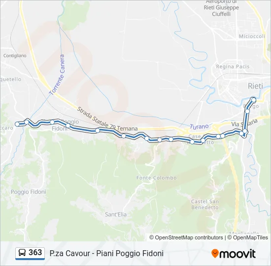 363 Bus Line Map