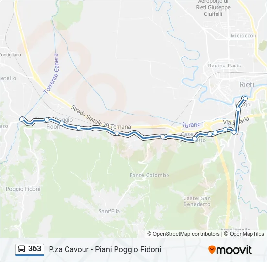 363 Bus Line Map