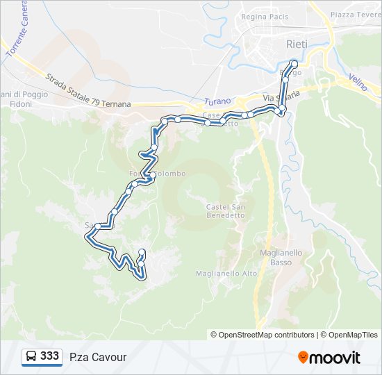 333 bus Line Map