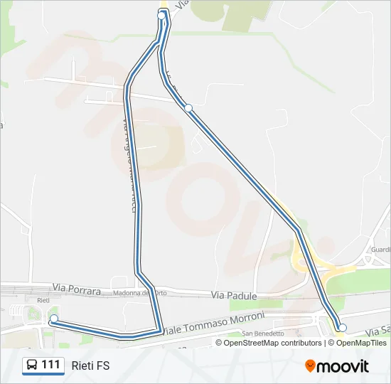 111 Bus Line Map