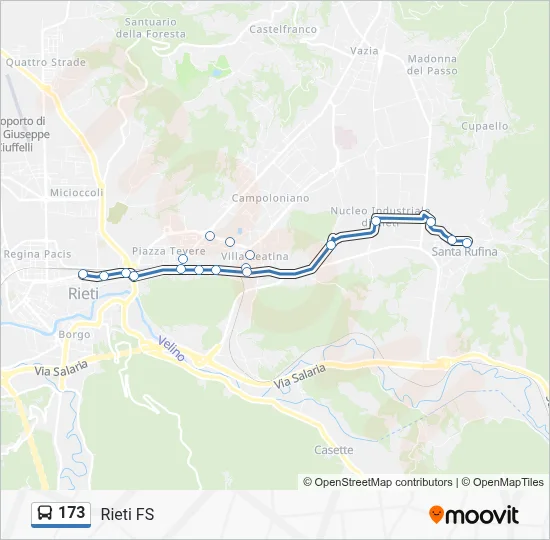 173 Bus Line Map