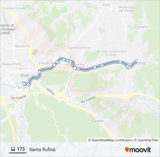 173 Bus Line Map