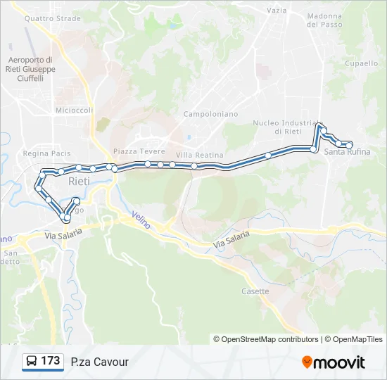 173 Bus Line Map