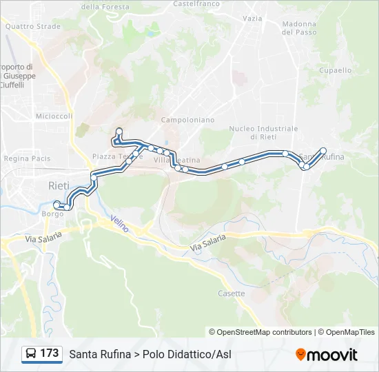 173 Bus Line Map