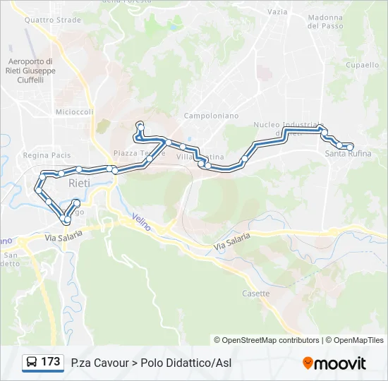 173 Bus Line Map