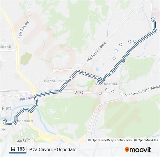 163 Bus Line Map