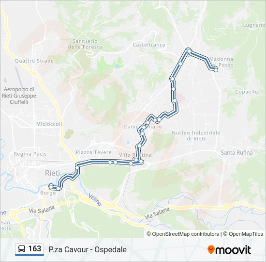 163 Bus Line Map