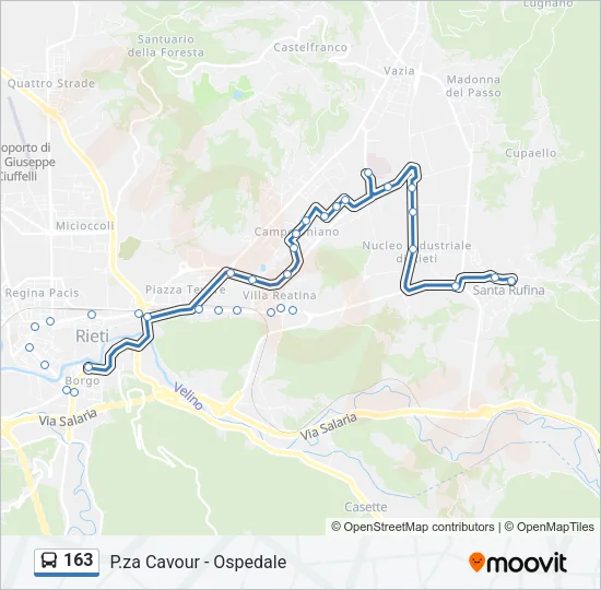163 Bus Line Map