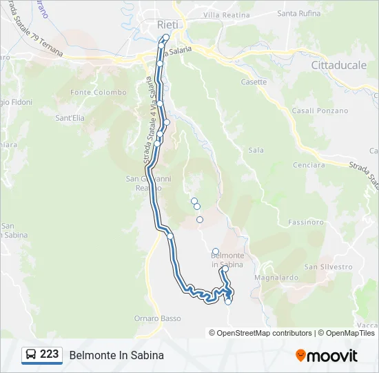 223 Bus Line Map