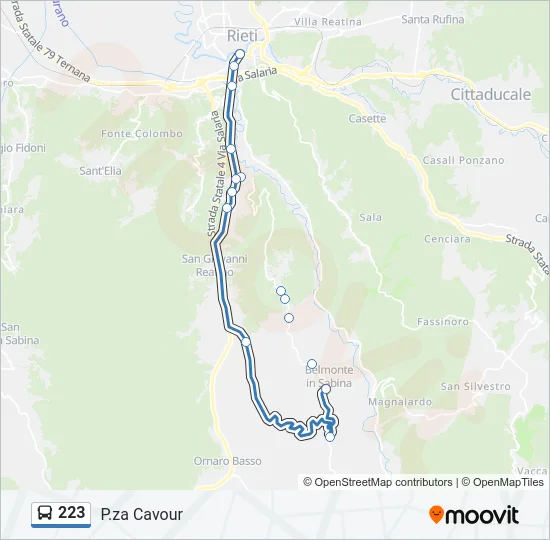 223 Bus Line Map