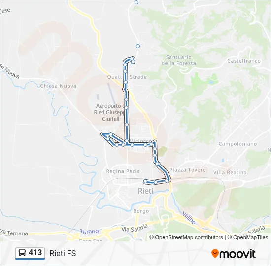 Percorso linea bus 413