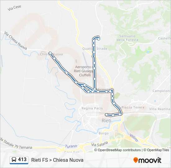Percorso linea bus 413