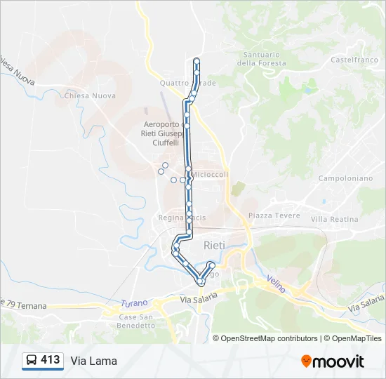 413 Bus Line Map