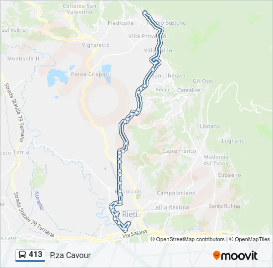 413 Bus Line Map