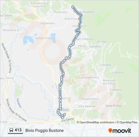 413 Bus Line Map
