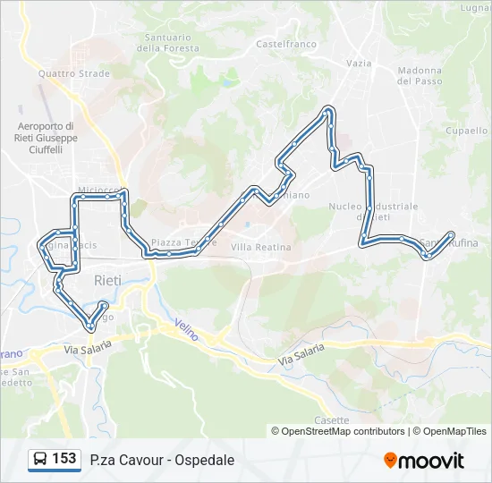 153 Bus Line Map