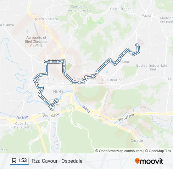 153 Bus Line Map