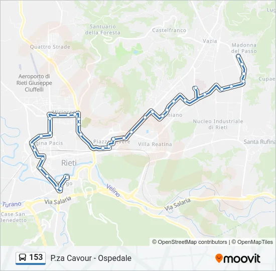 153 Bus Line Map