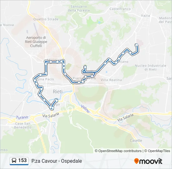 153 Bus Line Map