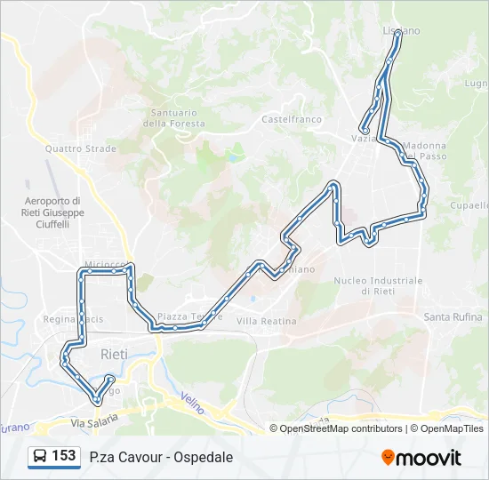 153 Bus Line Map