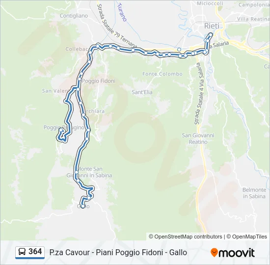 364 Bus Line Map