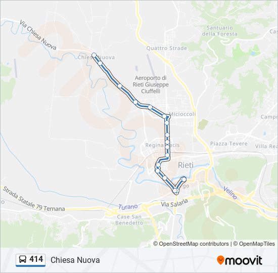 414 bus Line Map