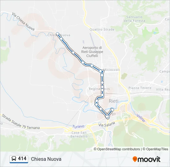 414 Bus Line Map