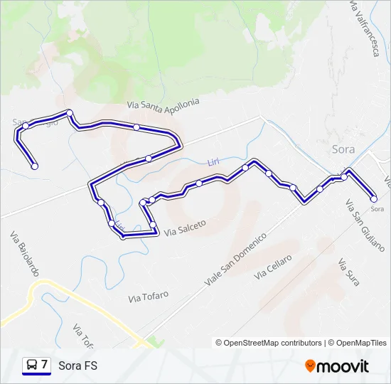 7 Bus Line Map