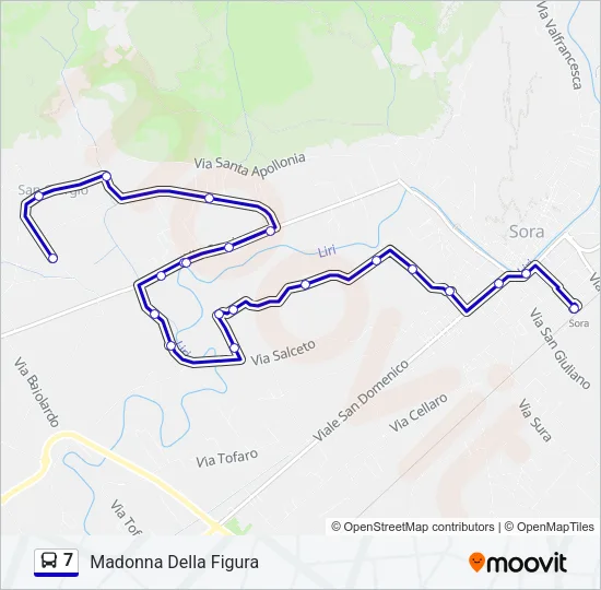 7 Bus Line Map