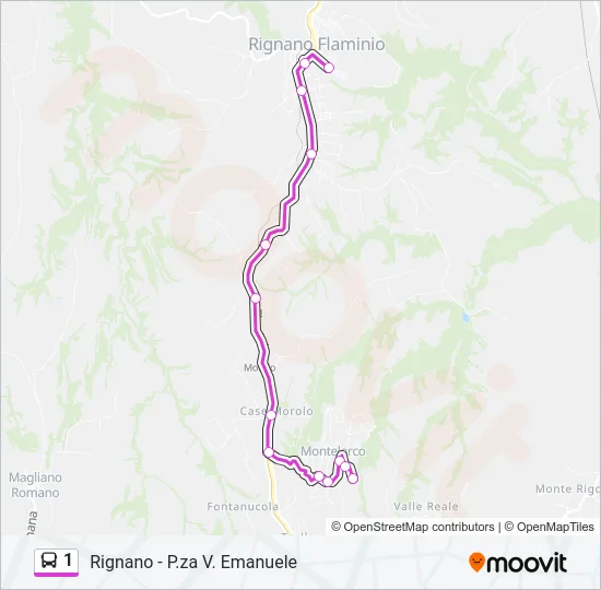 1 Bus Line Map