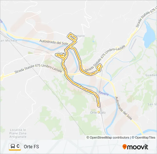 C Bus Line Map