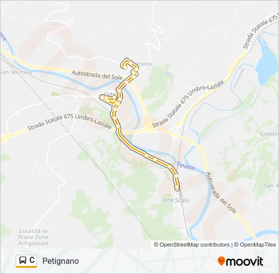 C Bus Line Map