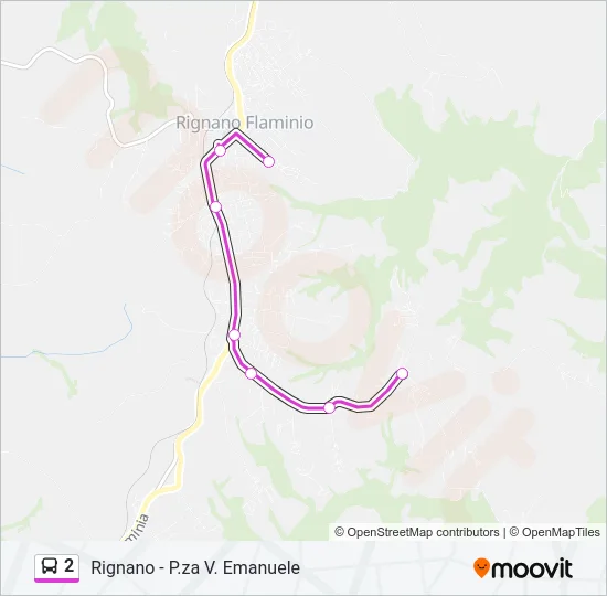 2 Bus Line Map
