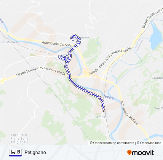 B Route: Schedules, Stops & Maps - Petignano (Updated)