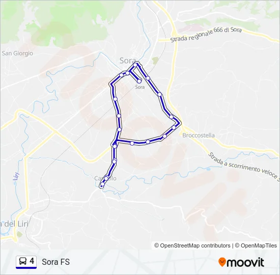 4 Bus Line Map