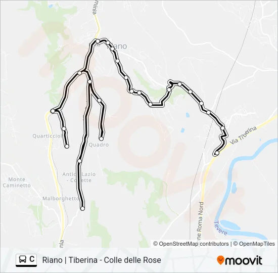 C Bus Line Map
