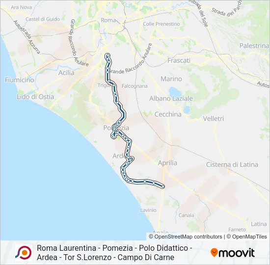 COTRAL Bus Line Map