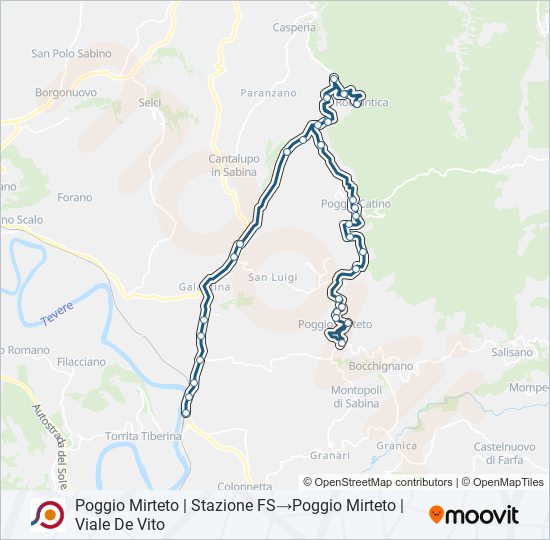 Linea Cotral: Orari, Fermate E Mappe - Poggio Mirteto | Stazione FS‎→ ...