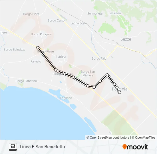 PONTINIA Bus Line Map