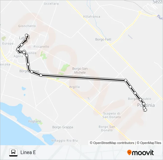 PONTINIA Bus Line Map