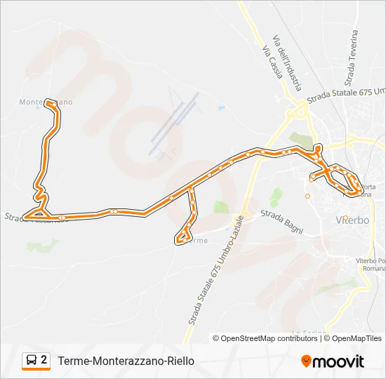 Percorso linea bus 2