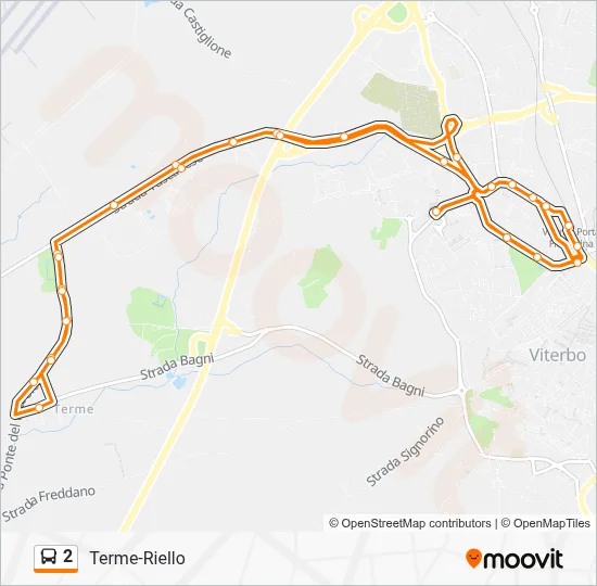 Percorso linea bus 2