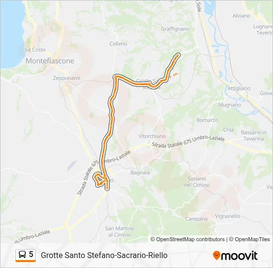 Percorso linea bus 5