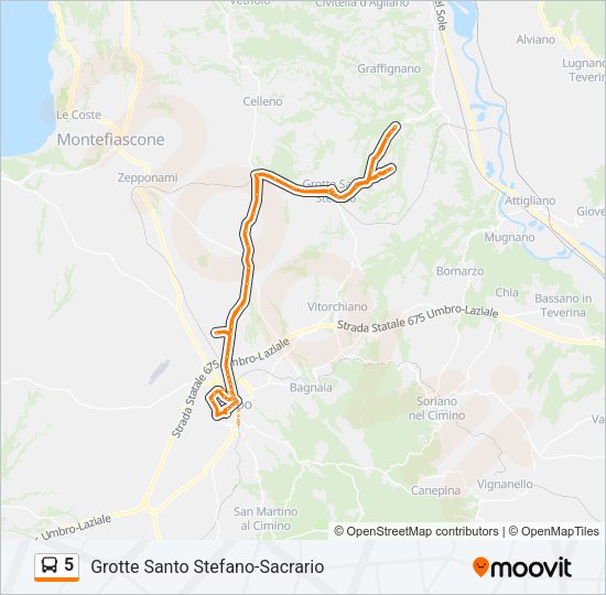 Percorso linea bus 5