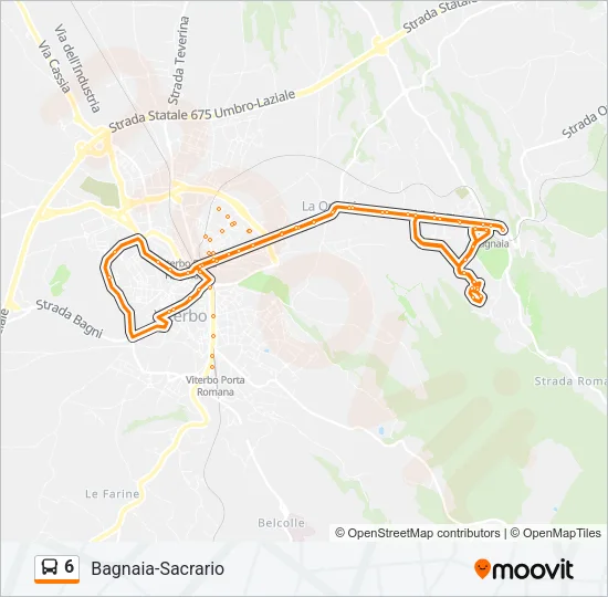 6 Bus Line Map